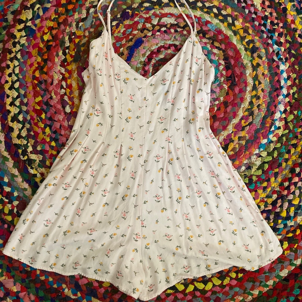 Pink Floral Romper